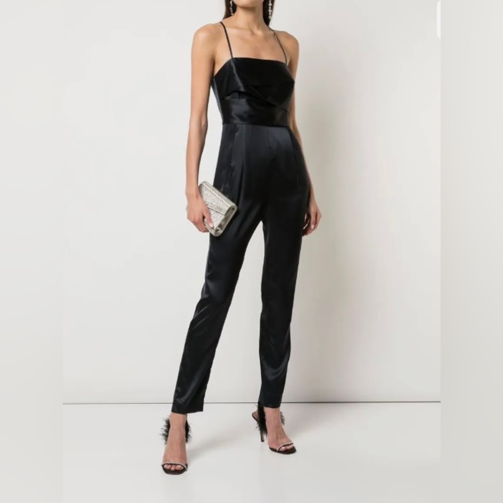 NWT Michelle Mason Banded 100% silk Jumpsuit Size 6 Retails $895